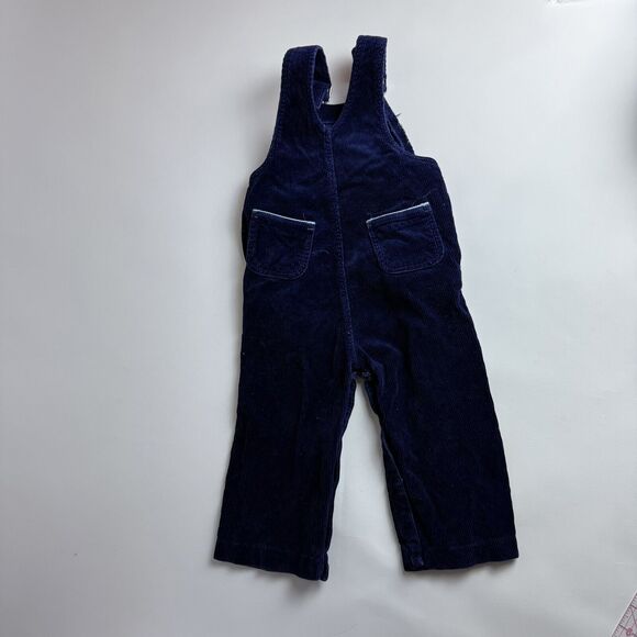24 Months Vintage Popsicle Navy Blue Overalls 80s, 90s Cotton Corduroy Wide Wale - Picture 6 of 12